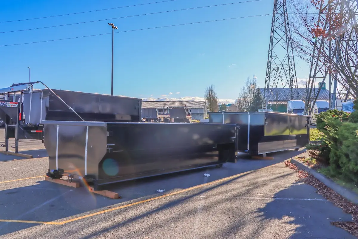 Roll-off dumpster ready for waste disposal at job site for Construction Dumpster Rental in Boulder